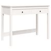 vidaXL Secret&aacute;ria com gavetas 100x50x78 cm pinho maci&ccedil;o branco