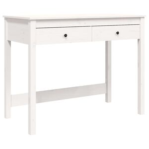 vidaXL Secret&aacute;ria com gavetas 100x50x78 cm pinho maci&ccedil;o branco