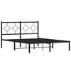 vidaXL Estrutura de cama com cabeceira 140x200 cm metal preto