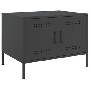 vidaXL Mesa de centro 68x50x50,5 cm a&ccedil;o preto