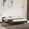 vidaXL Estrutura de cama sem colch&atilde;o 140x190 cm veludo verde-escuro
