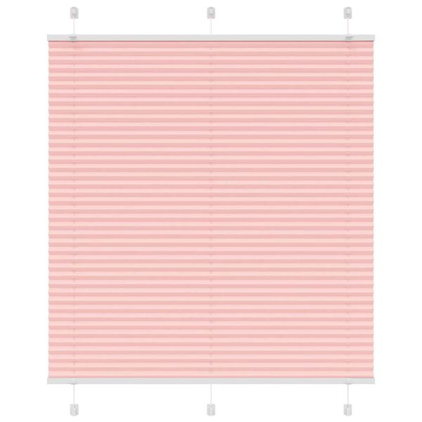vidaXL Rosa Plissada Cega 120x150 cm Largura Tecido 119,4cm Poli&eacute;ster