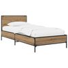 vidaXL Estrutura de Cama com Cabeceira Carvalho Artisian 80 x 200 cm