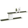 vidaXL Prateleira Flutuante 2 pcs Verde Oliva 80 x 9 x 2,5 cm A&ccedil;o