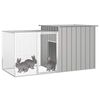 vidaXL Gaiola p/ coelhos 200x91x100 cm a&ccedil;o galvanizado cinzento