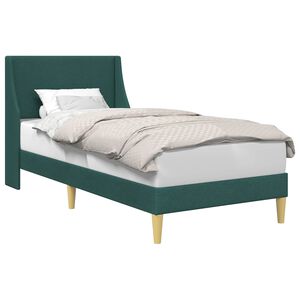 vidaXL Estrutura da Cama Verde Escuro 100 x 200 cm tecido