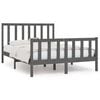 vidaXL Estrutura cama pequena casal 120x190 cm pinho maci&ccedil;o cinza