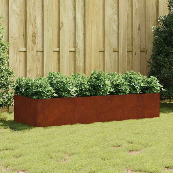 vidaXL Canteiro elevado de jardim 200x80x40 cm a&ccedil;o corten