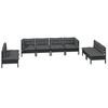 vidaXL 8 pcs conjunto lounge de jardim c/ almofad&otilde;es pinho maci&ccedil;o