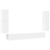 vidaXL Conjunto m&oacute;veis de TV 7 pcs madeira processada branco