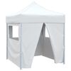 vidaXL Tenda dobr&aacute;vel profissional festas 4 paredes 2x2m a&ccedil;o branco