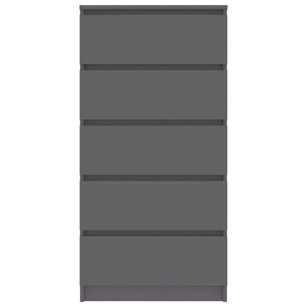 vidaXL Aparador c/ gavetas 60x35x121 cm derivados de madeira cinzento