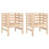 vidaXL Cadeiras de jardim 2 pcs 61,5x53x71 cm madeira de pinho maci&ccedil;a