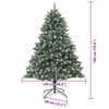 vidaXL &Aacute;rvore de Natal Artificial Verde 180 cm PVC, Pl&aacute;stico e A&ccedil;o