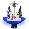 vidaXL &Aacute;rvore Natal c/ neve base formato guarda-chuva 75 cm PVC azul