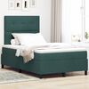 vidaXL Cama Box Spring LED Verde Escuro 120 x 200 cm tecido
