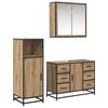 vidaXL Conjunto de M&oacute;veis para Banheiro 3 pcs Carvalho Artesanal