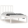 vidaXL Cama sem colch&atilde;o 75x190 cm madeira de pinho maci&ccedil;a branco