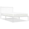 vidaXL Estrutura de cama com cabeceira 100x190 cm metal branco