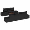 vidaXL Conjunto de Sof&aacute; de Jardim 8 unid. Preto vime PE