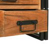 vidaXL Mesa de centro com gaveta Castanho Madeira de acácia maciça