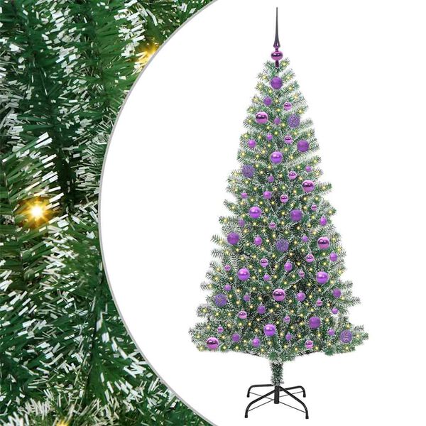 vidaXL &Aacute;rvore de Natal Artificial Coberta de Neve com Luzes de LED