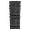 vidaXL Toalhas de bid&eacute; premium SOLUND 10pcs 30x50cm 600 gsm antracite