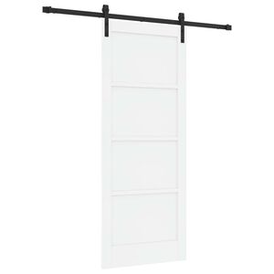 vidaXL Porta Deslizante 83 x 202 cm Madeira de Pinho Maci&ccedil;a
