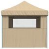 vidaXL Tenda de Festa Bege 292 x 440 x 315 cm Tecido Oxford