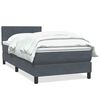 vidaXL Cama com molas/colch&atilde;o cinza-escuro 80x210 cm veludo