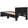 vidaXL Estrutura cama cabeceira 75x190 cm derivados de madeira preto