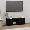 vidaXL Móvel de TV com porta 102x30x36 cm preto