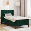 vidaXL Estrutura da Cama com colch&atilde;o Verde Escuro 100 x 200 cm Veludo