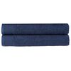 vidaXL Toalhas de mãos 2 pcs algodão 450 g 50x100 cm azul-marinho