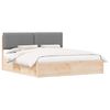 vidaXL Estrutura de Cama com Cabeceira Estofada Cinzento-claro