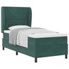 vidaXL Cama Box com colch&atilde;o Verde Escuro 200 x 100 cm Poli&eacute;ster