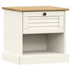 vidaXL Mesa de cabeceira VIGO 42x35x42 cm pinho maci&ccedil;o branco