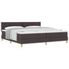 vidaXL Cama Box com almofada Manual Marrom Escuro 200 x 200 cm tecido