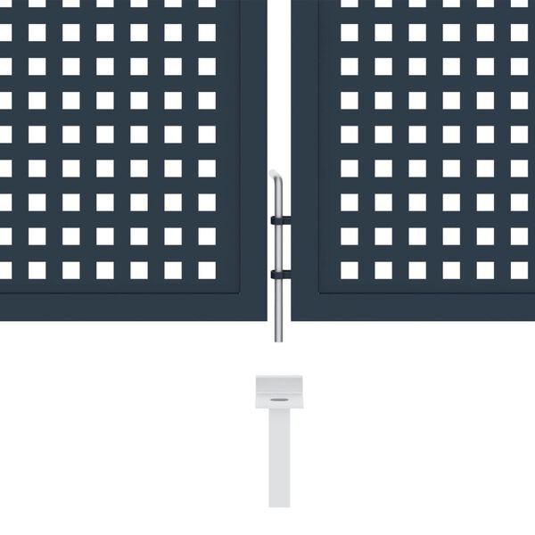 vidaXL Port&atilde;o de cerca 306x125 cm a&ccedil;o antracite