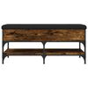 vidaXL Banco sapateira 102x42x45 cm derivados madeira carvalho fumado