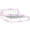 vidaXL Cama extra longa sem colch&atilde;o 180x220 cm madeira maci&ccedil;a
