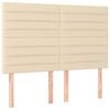 vidaXL Cama com molas/colch&atilde;o 140x190 cm tecido cor creme