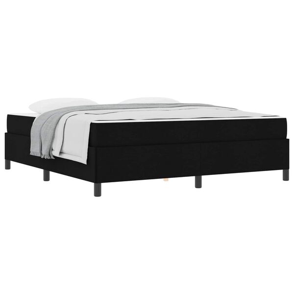 vidaXL Cama Box Preto 180 x 200 cm tecido