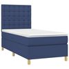 vidaXL Cama box spring c/ colch&atilde;o e LED 100x200 cm tecido azul