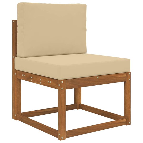 vidaXL Almofada para Sof&aacute; Externo 2 pcs Bege Poli&eacute;ster