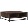vidaXL Mesa centro 80x80x30 cm deriv. madeira/metal carvalho castanho