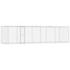 vidaXL Jaula para c&atilde;o Prateado 800 x 200 x 200 cm A&ccedil;o Galvanizado