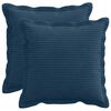 vidaXL Capa almofada 2 unid. HOUTEN Azul Marinho 35 x 35 cm cord&atilde;o