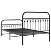 vidaXL Estrutura de cama com cabeceira e pés 107x203 cm metal preto