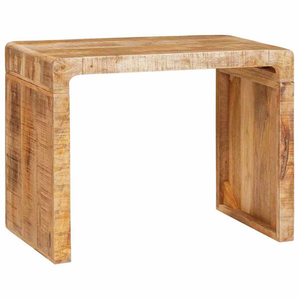 vidaXL Mesa de apoio Castanho 60 x 35 x 46 cm Madeira de manga maci&ccedil;a
